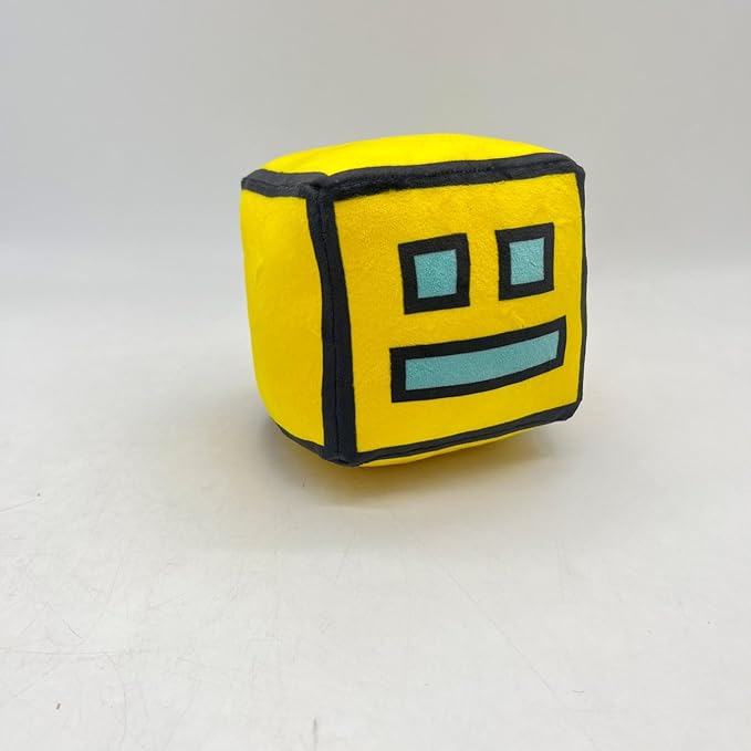 4.7” Cube Plush Toy Stuffed Plushie Doll Small Pillow Pendant Game Cute Fans Collection Birthday Gift (Yellow)
