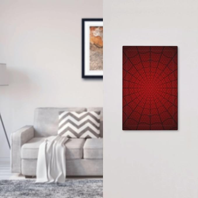 Light Switch Cover Red Black Spider Web Wall Plate Cover 1 Gang Blank No Device Decorative Outlet Covers Electrical Switchplate for Kids Room Home Decor