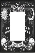 Black Witchy Skeleton Skull Gothic Sun Moon Decorative Outlet Covers 1 Gang Single Rocker Light Switch Cover Plate Wall Plates GFCI Faceplate for Bedroom Living Room Decor