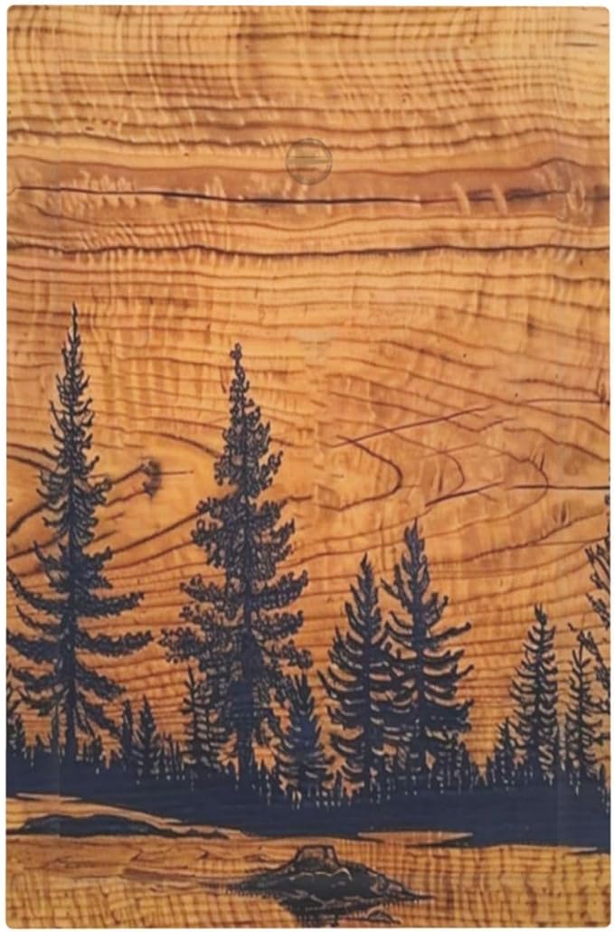 Forest Pine Tree Woodland Wood 1 Gang No Device Outlet Wall Plate Blank Light Switch Cover Switchplate Electrical Decorative Faceplate Bedroom Decorate