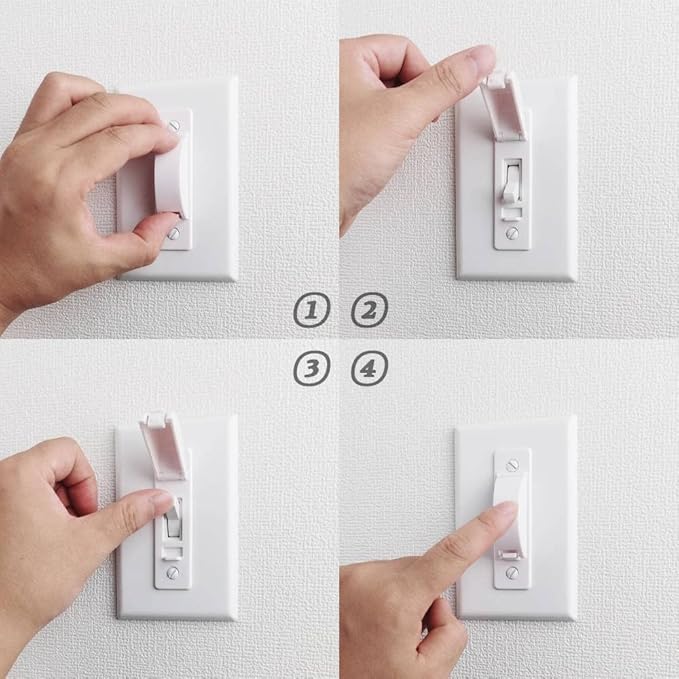 Wall Switch Guard, ILIVABLE Childproof Light Switch Plate Covers Protects Your Lights or Circuits from being Accidentally Turned On or Off by Children and Adults (White, 1 Pack)