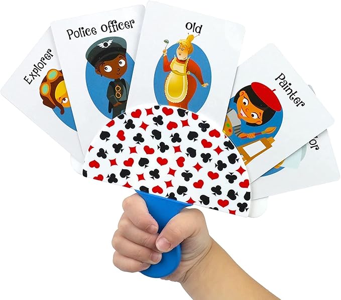 Regal Games 4 Pack Card Holders for Playing Cards - Kids Card Holder with Plastic Paddles - Ideal for Family Fun Game Night and Travel (Ages 3+)