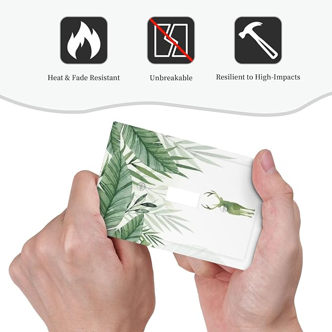 Deer Banana Leaves Palm Trees Green Plants Decorative Light Switch Cover 1 Gang Single Toggle Device Electrical Faceplate Switchplates Decorator Outlet Wall Plate for Bed Room Living Room Decor