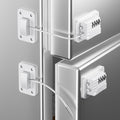 RORMGO Refrigerator Lock, Heavy Duty Fridge Locks for Kids, Freezer Lock with Combination for Refrigerator Drawer Cabinet Safety, Easy to Install No Keys Needed White, 2 Packs