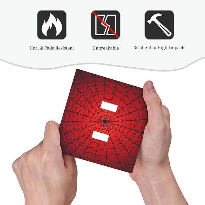 Red Spider Web Black Line Simplicity Decorative Switch Plates 2 Gang Double Toggle Outlet Light Switch Cover Wall Plate Electrical Faceplate For Kids Room Home Decor
