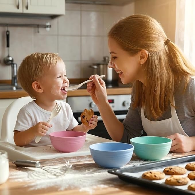 Wheat Straw Dishes Dinnerware Sets, Kaloo 20pcs Lightweight Unbreakable Dish Set, Microwave and Dishwasher Safe, Reusable Kids and Toddler Plates and Bowls Sets