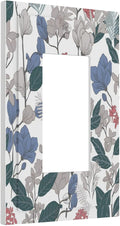 Decorative Outlet Covers Boho Green Leaf Floral Combination 1 Gang Single Decora GFCI Device Light Switch Cover Plate 1 Rocker Wall Plate Jumbo Switch Plate Cover for Bathroom Bedroom Decor