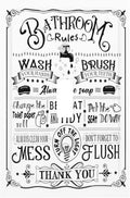 Funny Toilet Bathroom Bathtub 1 Gang Electrical Single Toggle Device Switch Wall Plate Washroom Bath Rules Positvie Quotes Inspirational Sign Jumbo Size Decorative Outlet Light Switch Face Plate Cover