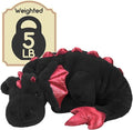 ARELUX Giant Weighted Winged Dragon Plush Toy - 35.4" 5lbs Soft Stuffed Animal for Comfort, Pterosaur Plushie Fuzzy Dinosaur Pillow Plushies Cuddly Removable and Washable Black
