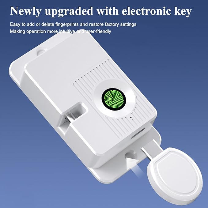 Fingerprint Child Proof Door Lock 2Pcs, Refrigerator Lock with Fingerprint & Door Locks for Kids safety, for Door Lock, Fridge Lock, Cabinet Locks and Window Locks,Strong Adhesive No Drilling