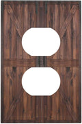 Rustic Barn Doors Vintage Brown Wood Plank Print Outlet Covers 1 Gang Duplex Light Switch Cover Decorative Switch Plates Electrical Receptacle Faceplate Wall Plate for Farmhouse Home Decor