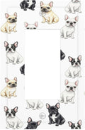 French Bulldog Watercolor Single Rocker Switch Cover - 1-Gang Standard US Size Playful Frenchie Puppy Light Switch Covers, Chic Pattern for Pet Owners Decor