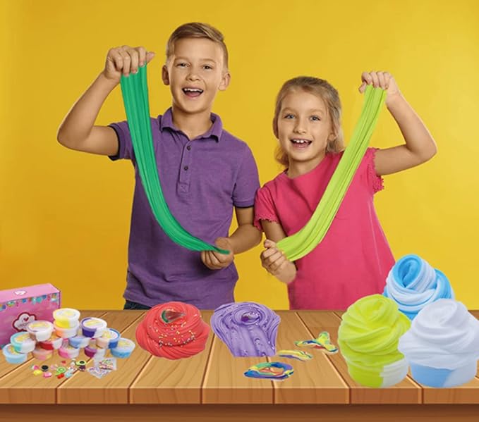 13 Pack Unicorn Dual Color Butter Slime Kit,Soft & Non-Sticky,DIY Slime Toys for Kids, for Girls and Boys Party Favors