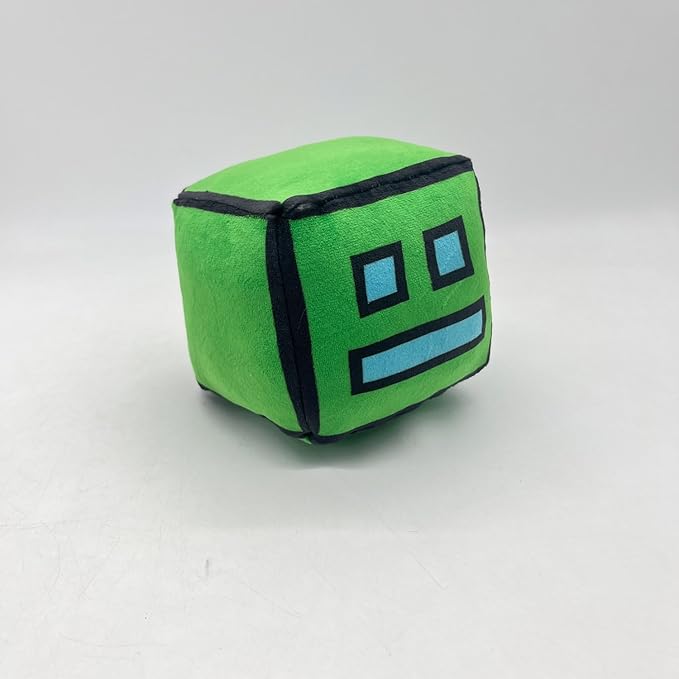 4.7” Cube Plush Toy Stuffed Plushie Doll Small Pillow Pendant Game Cute Fans Collection Birthday Gift (Green)