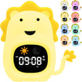 Alarm Clocks for Kids Toddler Alarm Clock Silicone Night Light with 6 White Noise Sound Machine Rechargeable Soft Sleep Training Alarm with 8 Colors Night Light Perfect Clock Gift for Kids Boys Girls