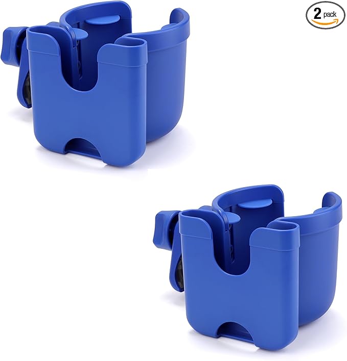 Accmor Stroller Cup Holder with Phone Holder, Bike Cup Holder, Universal Cup Holder for Uppababy Nuna Doona Strollers, 2-in-1 Cup Phone Holder for Stroller Bike Accessory