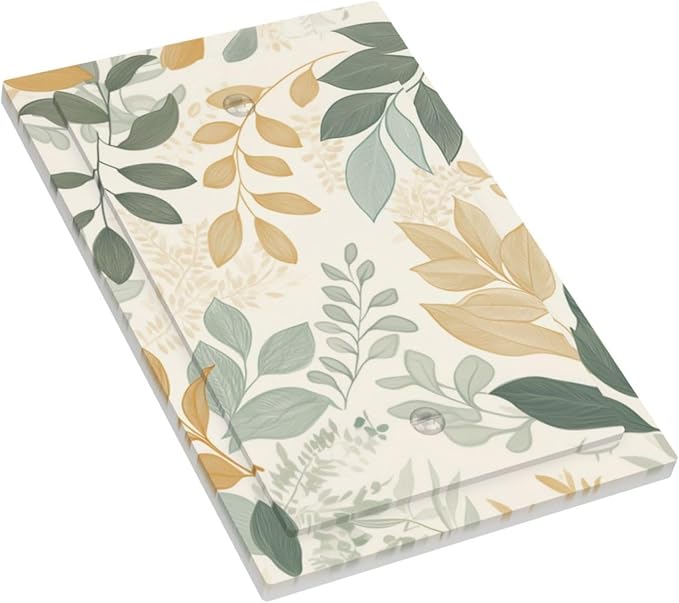 Boho Watercolor Leaves 1 Gang Light Switch Cover Green Botanical Electrical No Device Wall Plate Switchplates Decorative Faceplate for Country Bedroom Kitchen Home Living Room Decor