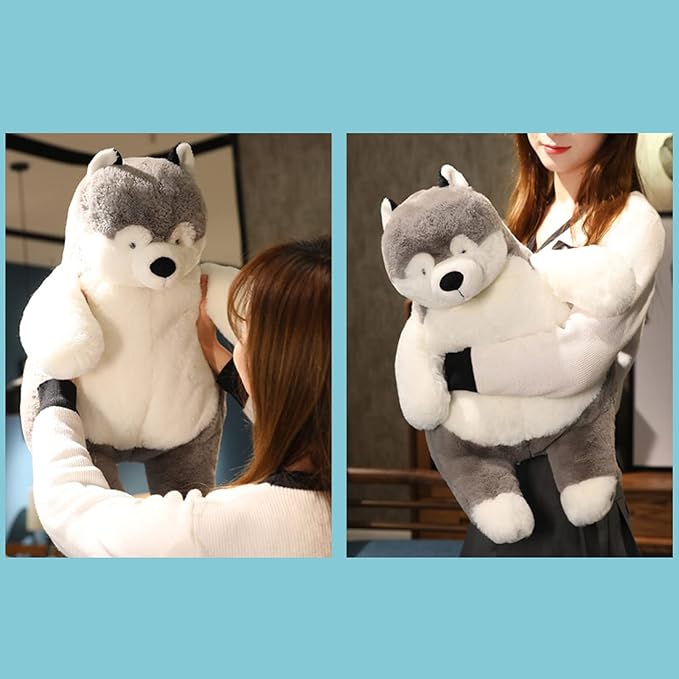 Husky Weighted Stuffed Animals, 17" 3.5 lbs Weighted Husky Dog Plush Toy Large Weighted Plush Animal Pillow Gifts for Boys and Girls