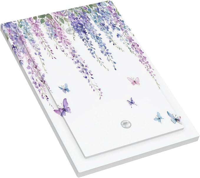 Light Switch Cover Plate Purple Flowers Watercolor Floral Butterflies 1 Gang No Device Blank Electrical Wall Plates Faceplate Decorative Switch Plate For Bed Room Living Room Decor