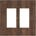 Decorative Outlet Covers Rustic Vintage Wood Grain Brown 2 Gang Double GFCI Rocker Electrical Wall Panels Light Switch Cover Plate for Farmhouse Cabin Decor