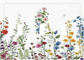 Light Switch Cover Plate Colorful Wildflowers Plants Flowers on White Background 3 Gang Switch Plate Covers Triple Toggle Decorative Wall Plates Electrical Faceplate for Bathroom Home Decor