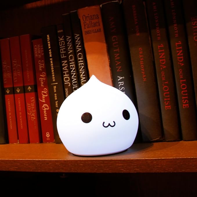 Portable Silicone LED Cartoon Night Light for Kids USB Rechargeable, Warm/White Light, 7-Color Changeable Light, Cute Children Night Lamp for Baby, Bedroom and Nursery (Water Drop)