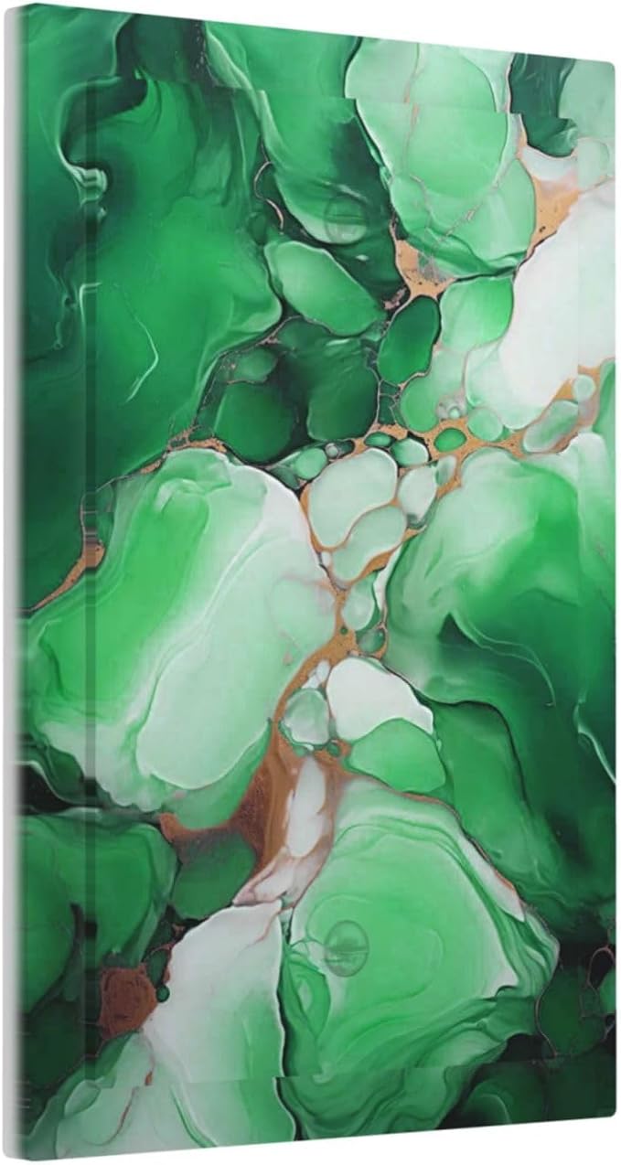 Decorative Light Switch Cover Plate Abstract Luxury Emeralds Green Gold MarbleTextures 1 Gang No Device Single Blank Outlet Covers Wall Plate Cover Switchplate Electrical Face Plate