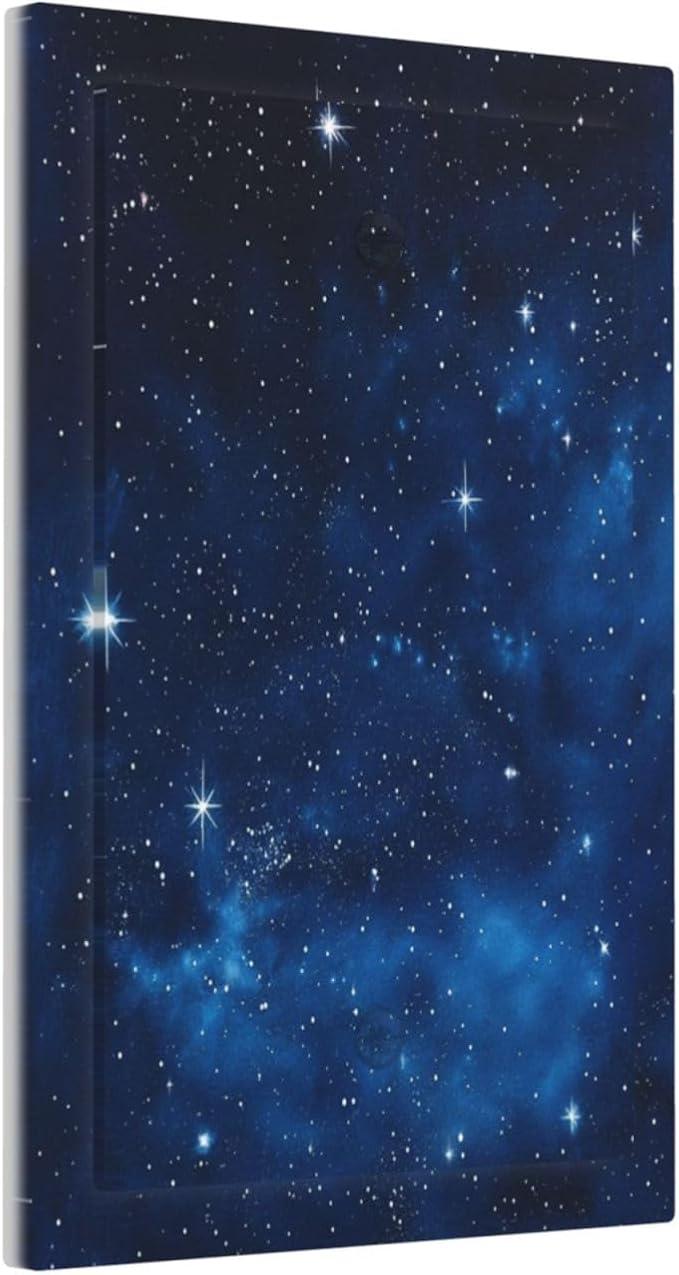 Light Switch Cover Plate Galaxy Starry Sky Universe Sparkle Stars 1 Gang Blank No Device Decorative Outlet Covers Electrical Wall Plate Switchplate for Bathroom Bedroom Decor