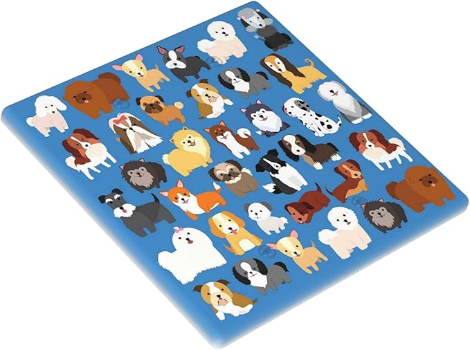 Cute Animal Dogs Puppy Decorative Outlet Cover Double Blank Light Switch Plate Cover Electricity Receptacles Plates For Home Kitchen Living Bedroom 4.6 * 4.5