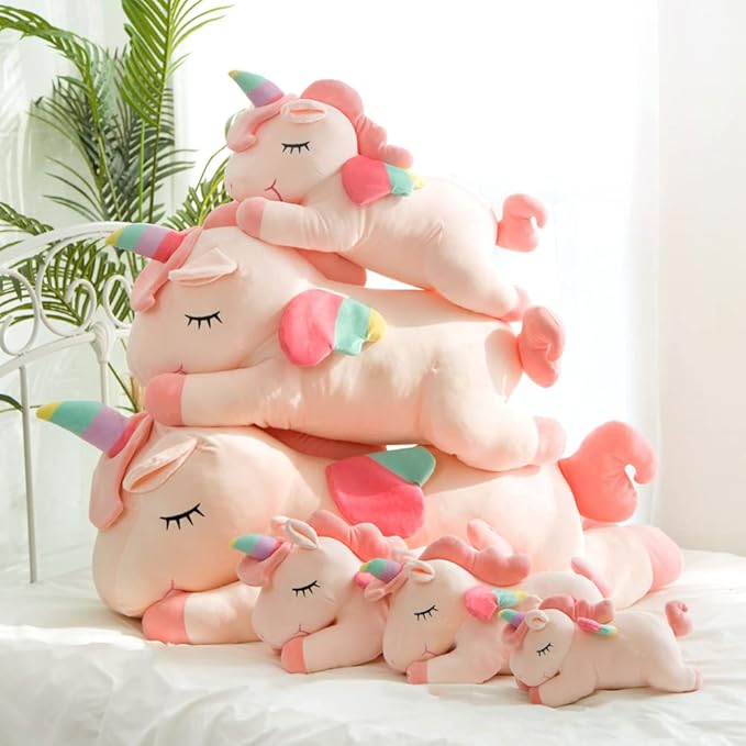 Unicorn Plush Hugging Pillow, Big Unicorn Stuffed Animal Body Pillow Toy Gifts for Kids, Valentine, Christmas (Pink, 39.3 in)