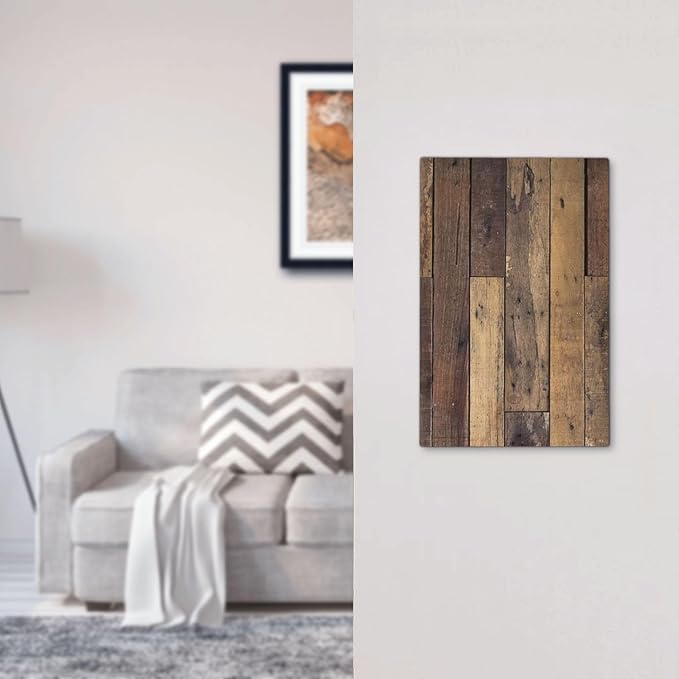 Cool Brown Wood Style Vintage Rustic Print Light Switch Cover Plate 1 Gang No Device Blank Electrical Wall Plates Faceplate Decorative Switch Plate for Farmhouse Home Decor