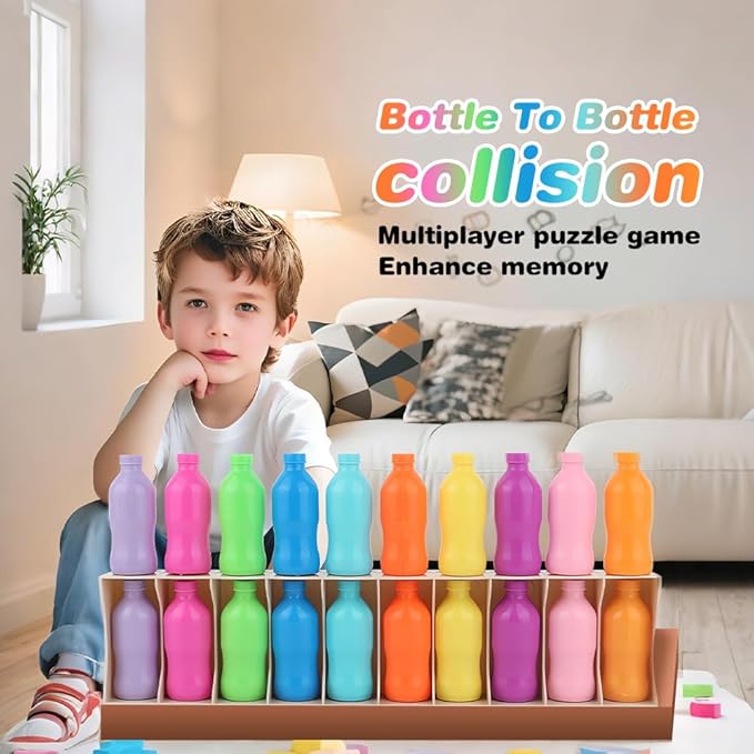 Aerbee Bottle Color Matching Toys, Fun Toys for Kids, Interesting Match The Bottle Color Game - Family Games for Kids and Adults, Fun Party Games for Groups, Festival Unique Gift for 3+ Kid Birthday