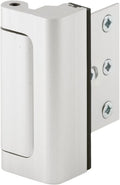 Prime-Line U 10827 Door Reinforcement Lock – Add Extra, High Security to your Home and Prevent Unauthorized Entry – 3 In. Stop, Aluminum Construction, Satin Nickel (Single Pack)