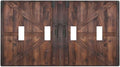 Rustic Barn Doors Vintage Brown Wood Plank Print Light Switch Covers Quad Toggle Electrical Faceplate 4 Gang Wall Plate Decorative Switch Plates Cover for Farmhouse Home Decor