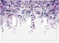 Purple Plants Leaves Eucalyptus Vine Floral Flowers Decorative Switch Plates 3 Gang Wall Plate Triple Toggle Light Switch Cover Faceplate Electrical Wall Panels for Bedroom Living Room Decor