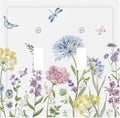 Colorful Wildflowers Dragonfly Lavender Butterfly Insect Decorative Switch Plates 2 Gang Double Toggle Outlet Light Switch Cover Wall Plate Electrical Faceplate for Bedroom Living Room Decor