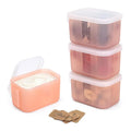 haakaa Mini Meal Silicone Storage Containers,8 oz Silicone Baby Food Containers with Airtight Lids,Reusable Baby Food Jars for Purees, Fruits & Snacks-Microwave & Dishwasher Safe,4 Pack,Blush