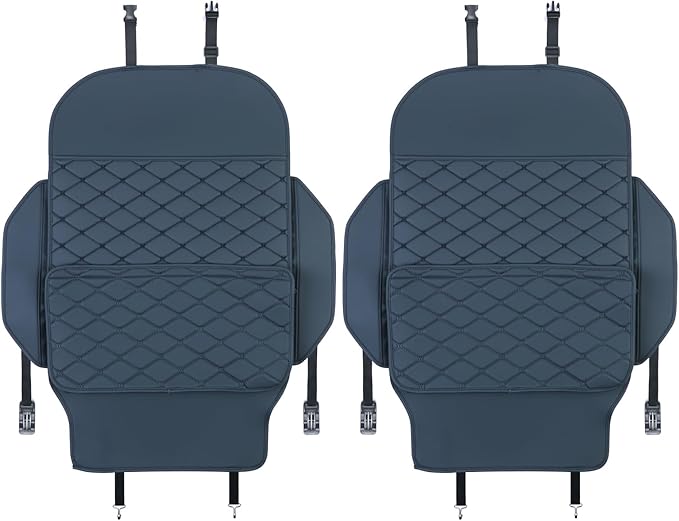 TAIKOO Seat Back Protector + Large Capacity Pocket Storage Organizer,Preventing the Impact of Children Stepping on the Seat Backrest (Blue)