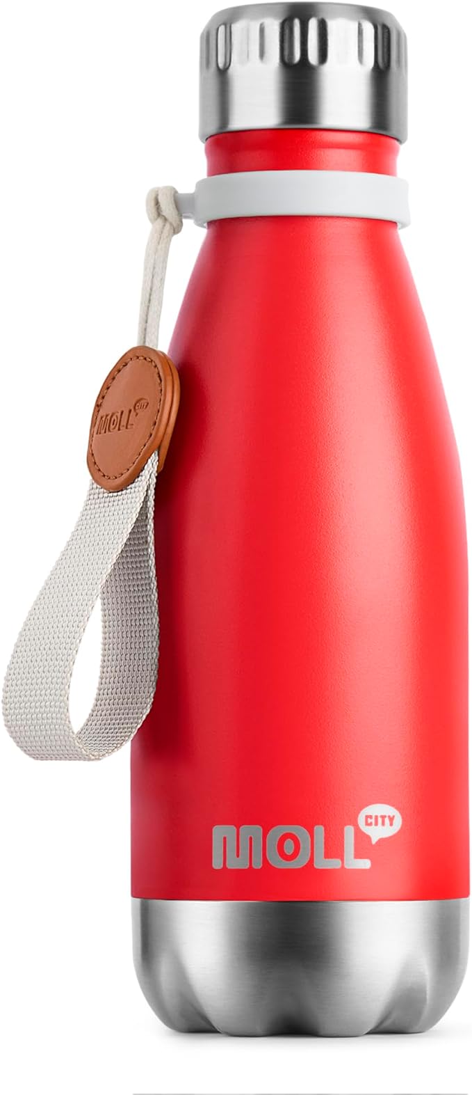 Small Water Bottles for Kids -9 oz Stainless Steel Vacuum Insulated Leak Proof Water Bottle for School Cola Shape Mini Water Bottle for Girls(Red)