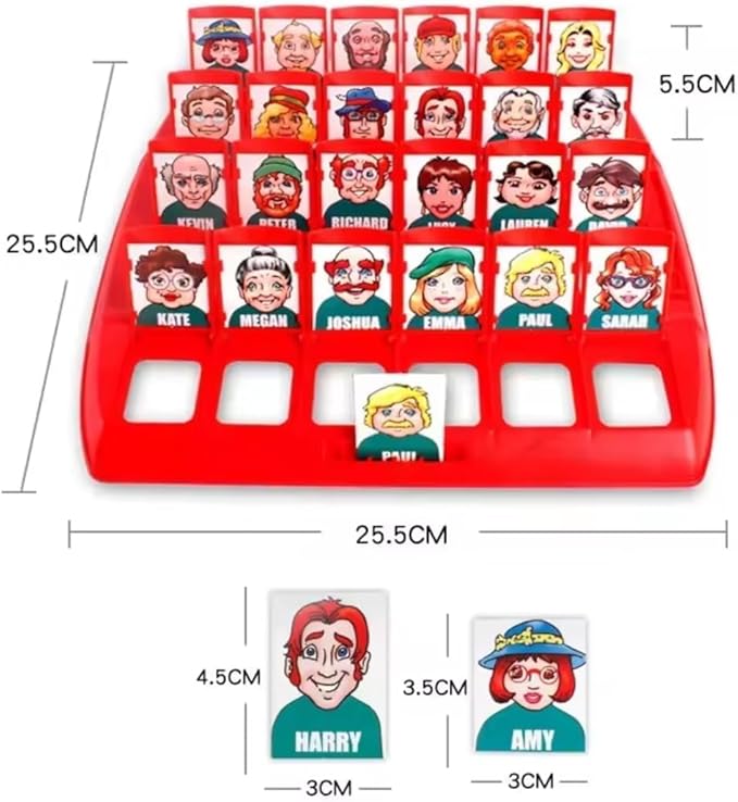 Who is It? - Classic Family Guessing Board Game for Kids & Adults, Fun Puzzle Game for Travel, Parties & Game Night