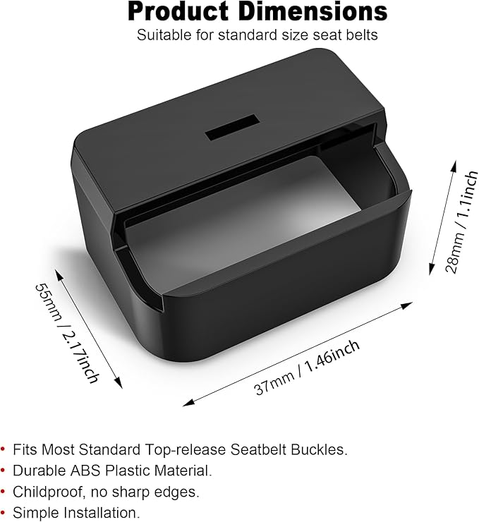 2Pack Car Seat Belt Lock Cover - Prevent Kids or Special Groups from Unbuckle Seat Belts (Universal Fit)