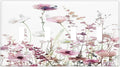 Floral Pink Watercolor Wildflowers Plant Flower Light Switch Covers Quad Toggle Electrical Faceplate 4 Gang Wall Plate Decorative Switch Plates Cover for Bedroom Living Room Decor