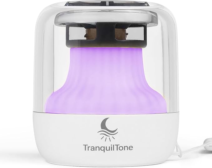 Mini Sleep Sound Machine for Baby, Kids & Adults – 15 Calming Sounds, Soft Night Light, USB-C Rechargeable (10+ hrs), Timer – Portable Travel White Noise Machine by TranquilTone