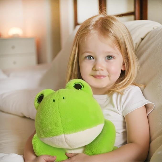 Niuniu Daddy 20" | 3.3 Pound Frog Weighted Stuffed Animals for Kids Adults, Soft Stuffed Frog Plush Toys for Sleeping Hugging, Squishy Body Pillow for Presents Birthday Christmas Holiday Easter