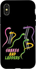 iPhone X/XS Snakes and Ladders Humor Board Game Gamer Womens Men Kids Case