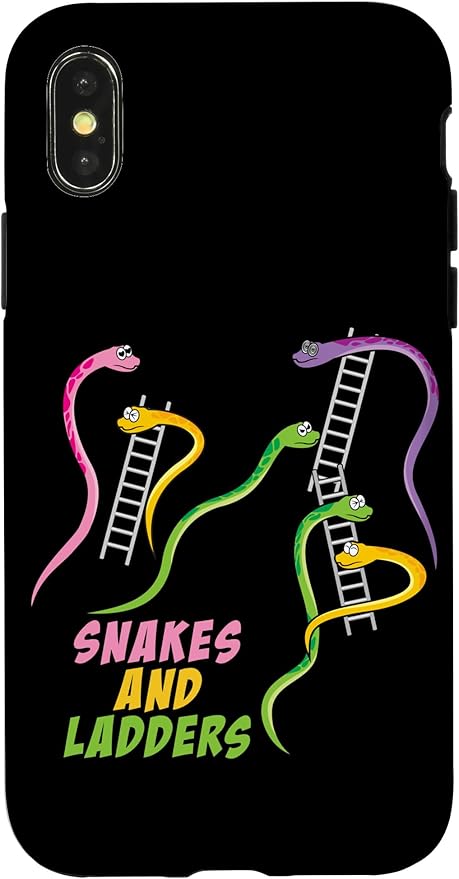 iPhone X/XS Snakes and Ladders Humor Board Game Gamer Womens Men Kids Case