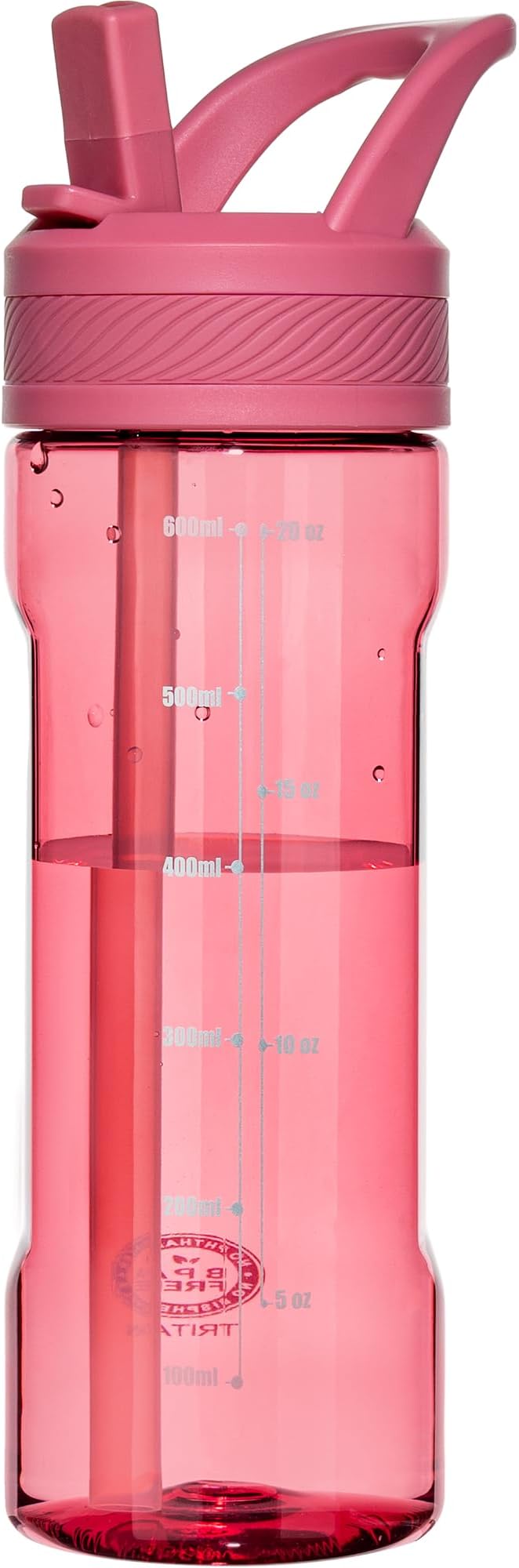 OLDLEY 20 kids Water Bottle with Straw,Tritan BPA-Free,Leak-Proof Design for Travel, Home, School, (Red)