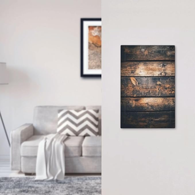 Light Switch Cover Plate Brown Vintage Wooden Board Rustic Wood 1 Gang No Device Blank Electrical Wall Plates Faceplate Decorative Switch Plate For Farmhouse Cabin Decor