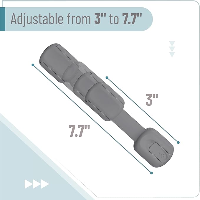 Bates- Child Safety Strap Locks, 6 Pack, Gray, Baby Cabinet Locks