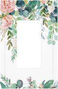 Green Eucalyptus Leaves Floral Watercolor Flower Decorative Outlet Covers 1 Gang Single Rocker Light Switch Cover Plate Wall Plates GFCI Faceplate for Bed Room Living Room Decor